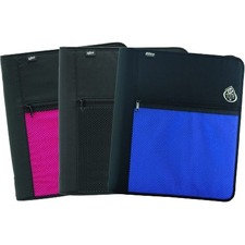 Hilroy ZipTote 3-ring Zipper Binder, 2 X 13-3/4 X 11-7/8 Inches, Assorted Colours - 2" Binder Capacity - 3 x Ring Fastener(s) - Black, Blue, Pink - 665.4 g - Durable - 1 Each