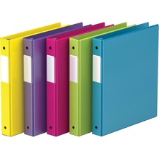 Davis Essential Ring Binder - 2" Binder Capacity - D-Ring Fastener(s) - 2 Pocket(s) - Assorted - Recycled - Label Holder, Spine - 1 Each