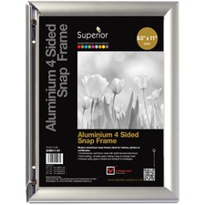Merangue Snap Frame Sign Holder 8-1/2" x 11" Silver - Silver