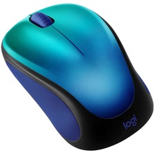 Logitech Design Collection Limited Edition Wireless Mouse with Colorful Designs - USB Unifying Receiver, 12 months AA Battery Life, Portable & Lightweight, Easy Plug & Play with Universal Compatibility - BLUE AURORA - Optical - Wireless - Radio Frequency - 2.40 GHz - Blue Aurora - USB - 1000 dpi - 3 Button(s) - Small Hand/Palm Size - 1 Each