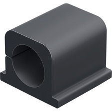 DURABLE CAVOLINE CLIP PRO 2, 4 PK, Charcoal - Cable Clip - Charcoal, Graphite - Plastic - 6 / Pack