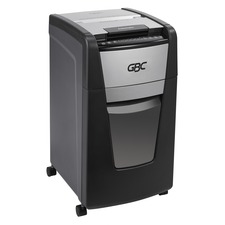 GBC AutoFeed+ Office Shredder, 300M, Micro-Cut, 300 Sheets - Continuous Shredder - Micro Cut - 8 Per Pass - for shredding Credit Card, Paper Clip, Staples, Paper - P-5 - 1 Hour Run Time - 60.57 L Wastebin Capacity - Black