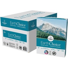 EarthChoice Office Paper - White - 92 Brightness - 3-Hole Punched Letter - 8 1/2" x 11" - 20 lb Basis Weight - 75 g/m Grammage - Smooth - 5000 / Box - 500 Sheets per Ream - Sustainable Forestry Initiative (SFI) - Acid-free, ColorLok Technology, Elem