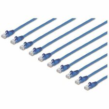 StarTech.com Cat.6 Patch Network Cable - 7 ft (2.13 m) Category 6 Network Cable for Network Device - Patch Cable - Supports up to 3840 x 2160 - Shielding - 24 AWG - Blue - 10 / Pack