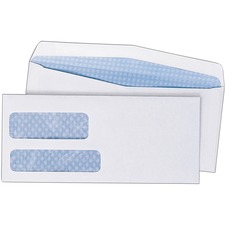 Supremex Double Window Envelopes #9, 500/box - Double Window - #9 - 4 1/64" (102 mm) Width x 7 33/64" (191 mm) Length - 500 / Box