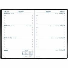Quo Vadis Sapa X Weekly Planner - English - Weekly - 12 Month - January 2026 to December 2026 - 8:00 AM to 7:00 PM - Hourly - 1 Week Double Page Layout - White Satin Sheet - Stitched - Freeport Black - Paper - 5.5" (140 mm) Height x 3.5" (90 mm) Width - Appointment Schedule, Detachable Corner, Note Page, Maps, Time Zone, Planing Calendar