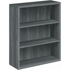 HON 10500 Bookcase - 43.4" Height x 36" Width x 13.1" Depth - 3 Shelve(s) - Material: Laminate - Finish: Sterling Ash - Leveling Glide - 1 Each
