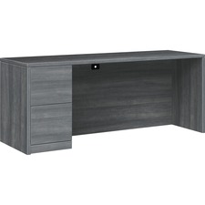 HON 10500 H105904L Pedestal Credenza - 29.5" Height x 72" Width x 24" Depth - Total Drawer(s): 2Left Side - Finish: Sterling Ash - 1 Each