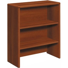 HON 10700 H107292 Hutch - 37.1" Height x 36" Width x 14.6" Depth - 2 Adjustable Shelf(ves) - Waterfall Edge - Finish: Cognac
