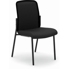 HON Instigate Chair - Black Mesh Back - Black Frame - Black - Polyester Fabric