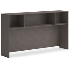 HON Mod HLPLDH72 Hutch - 39.8" Height x 72" Width x 14" Depth - Finish: Slate Teak - 1 Each