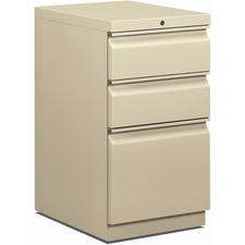 HON HBMP2B File Cabinet - 15" - 3 x Box, File Drawer(s) - Finish: Putty