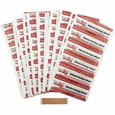 First Aid Central Adhesive Bandage - - 0.39" (10 mm) Width x 1.57" (40 mm) Length - Plastic - 100 / Pack
