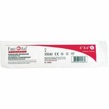 First Aid Central Pressure Bandage - - 6" (152.40 mm) Width x 6" (152.40 mm) Length - 1 Each