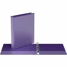 Davis Easyview 1" Round Ring Binder Purple - 1" (25.40 mm) Binder Capacity - 8 1/2" (215.90 mm) x 11" (279.40 mm) Sheet Size - 200 Sheet Capacity - 3 Ring(s) - Fastener(s): Round Ring - Pocket(s): Inside Front & Back - Polypropylene - Purple - 5.35 lb (2426.72 g) - Clear Overlay, Ink-transfer Resistant - 1 Each