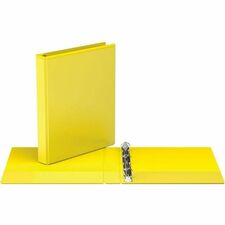 Davis Easyview 1" Round Ring Binder Yellow - 1" (25.40 mm) Binder Capacity - 8 1/2" (215.90 mm) x 11" (279.40 mm) Sheet Size - 200 Sheet Capacity - 3 Ring - Fastener: Round Ring - Pocket: Inside Front & Back - Polypropylene - Yellow - 5.35 lb (2426.72 g) - Clear Overlay, Ink-transfer Resistant - 1 Each