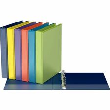 Davis Group Easyview Ring Binder - 1 1/2" (38.10 mm) Binder Capacity - 8 1/2" (215.90 mm) x 11" (279.40 mm) Sheet Size - 275 Sheet Capacity - 3 Ring(s) - Fastener(s): Round Ring - Pocket(s): Inside Front & Back - Polypropylene - Royal Blue - 6.60 lb (2993.71 g) - Clear Overlay, Ink-transfer Resistant - 1 Each