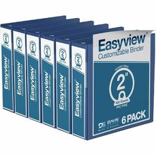 Davis Easyview 2" Round Ring Binder Royal Blue - 2" (50.80 mm) Binder Capacity - 8 1/2" (215.90 mm) x 11" (279.40 mm) Sheet Size - 400 Sheet Capacity - 3 Ring(s) - Fastener(s): Round Ring - Pocket(s): Inside Front & Back - Polypropylene - Royal Blue - 7.60 lb (3447.30 g) - Clear Overlay, Ink-transfer Resistant - 1 / Each