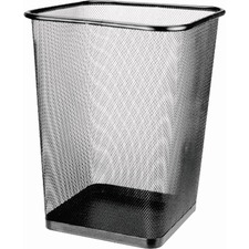 Winnable Wastebasket - 4.76 gal (18000 mL) Capacity - Square - 14" (355.60 mm) Height x 10.5" (266.70 mm) Width x 10.5" (266.70 mm) Depth - Mesh, Wire - Black