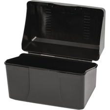 Merangue Index Card Box - Media Size Supported: Index Card 4" (101.60 mm) x 6" (152.40 mm) - Lid Closure - Black - For Index Card - 1 Each