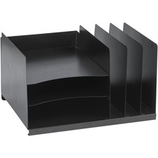 Merangue Letter Sorter - Horizontal/Vertical - 8.7" (220.66 mm) Height x 15" (381 mm) Width x 11" (279.40 mm) Depth - Desktop - Scratch Resistant, Chip Resistant, Non-skid, Scuff-free - Black - Metal