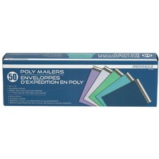 Merangue Poly Mailers 10" x 13" Assorted Colours 50/pkg - 10" (254 mm) Width x 13" (330.20 mm) Length - Self-sealing - Assorted - Poly - 50 / Pack