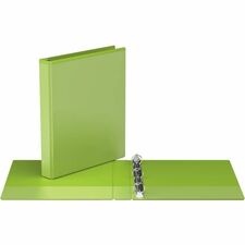 Davis Easyview 1" Round Ring Binder Lime Green - 1" (25.40 mm) Binder Capacity - 8 1/2" (215.90 mm) x 11" (279.40 mm) Sheet Size - 200 Sheet Capacity - 3 Ring(s) - Fastener(s): Round Ring - Pocket(s): Inside Front & Back - Polypropylene - Lime Green - 5.35 lb (2426.72 g) - Clear Overlay, Ink-transfer Resistant - 1 Each