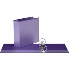 Davis Group Easyview Premium, Round Ring, Customizable, View Binder, 1 Each (Purple, 3") - 3" (76.20 mm) Binder Capacity - 8 1/2" (215.90 mm) x 11" (279.40 mm) Sheet Size - 600 Sheet Capacity - 3 Ring(s) - Fastener(s): Round Ring - Pocket(s): Inside Front & Back - Polypropylene - Purple - 10 lb (4535.92 g) - Clear Overlay, Ink-transfer Resistant - 1 Each
