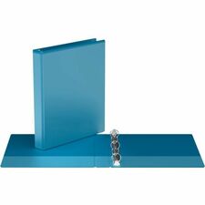Davis Easyview 1" Round Ring Binder Turquoise - 1" (25.40 mm) Binder Capacity - 8 1/2" (215.90 mm) x 11" (279.40 mm) Sheet Size - 200 Sheet Capacity - 3 Ring - Fastener: Round Ring - Pocket: Inside Front & Back - Polypropylene - Turquoise Blue - 5.35 lb (2426.72 g) - Clear Overlay, Ink-transfer Resistant - 1 Each