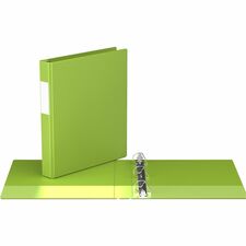 Davis Group Premium Economy, Angle D Ring, Binder, (Lime Green, 1") - 1" (25.40 mm) Binder Capacity - 8 1/2" (215.90 mm) x 11" (279.40 mm) Sheet Size - 225 Sheet Capacity - 3 Ring(s) - Fastener(s): D-Ring - Pocket(s): 2, Inside Front & Back - Polypropylene - Lime Green - Label Holder - 1 Each