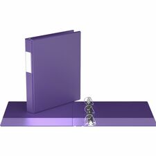 Davis Group Premium Economy, Angle D Ring, Binder, (Purple, 1") - 1" (25.40 mm) Binder Capacity - 8 1/2" (215.90 mm) x 11" (279.40 mm) Sheet Size - 225 Sheet Capacity - 3 Ring(s) - Fastener(s): D-Ring - Pocket(s): 2, Inside Front & Back - Polypropylene - Purple - Label Holder - 1 Each