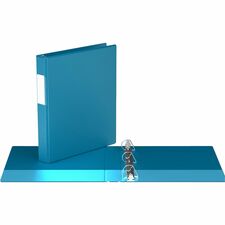 Davis Group Premium Economy, Angle D Ring, Binder, (Turquoise Blue, 1") - 1" (25.40 mm) Binder Capacity - 8 1/2" (215.90 mm) x 11" (279.40 mm) Sheet Size - 225 Sheet Capacity - 3 Ring(s) - Fastener(s): D-Ring - Pocket(s): 2, Inside Front & Back - Polypropylene - Turquoise Blue - Label Holder - 1 Each