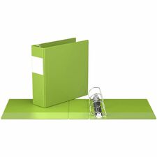 Davis Group Premium Economy, Angle D Ring, Binder, (Lime Green, 3") - 3" (76.20 mm) Binder Capacity - 8 1/2" (215.90 mm) x 11" (279.40 mm) Sheet Size - 625 Sheet Capacity - 3 Ring(s) - Fastener(s): D-Ring - Pocket(s): 2, Inside Front & Back - Polypropylene - Lime Green - Label Holder - 1 Each