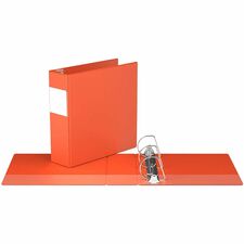 Davis Group Premium Economy, Angle D Ring, Binder, (Orange, 3") - 3" (76.20 mm) Binder Capacity - 8 1/2" (215.90 mm) x 11" (279.40 mm) Sheet Size - 625 Sheet Capacity - 3 Ring(s) - Fastener(s): D-Ring - Pocket(s): 2, Inside Front & Back - Polypropylene - Orange - Label Holder - 1 Each