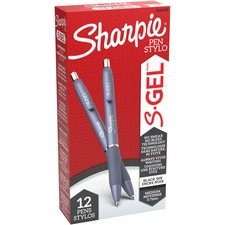 Sharpie S-Gel Fashion Retractable Pens 0.7 mm White Black - Medium Pen Point - 0.7 mm Pen Point Size - Black Gel-based Ink - White Barrel