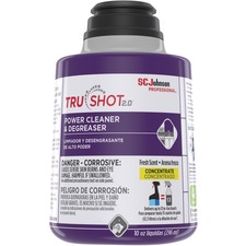 SC Johnson TruShot 2.0 Power Cleaner and Degreaser - Concentrate - 10 fl oz (0.3 quart)Cartridge - 4 / Carton - Butyl-free, Non Alkaline, Spill Proof - Clear