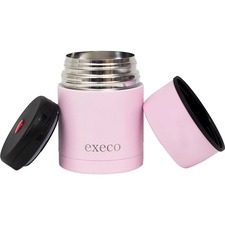 EXECO 600ML ISOTHERMAL CONTAINER - 600 mL - Stainless Steel - Mat Pink