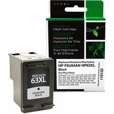 CIG Remanufactured High Yield Inkjet Ink Cartridge 63XL (HP 63XL, HP F6U64AN, HP HP 63XL) - Black - 1 Each - 480 Pages