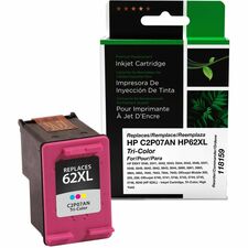 CIG Remanufactured High Yield Inkjet Ink Cartridge 62XL (C2P07AN) - Tri-color Each - 415 Pages