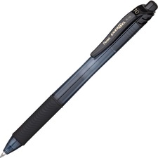Pentel EnerGel-X Retractable Gel Pens - Bold Pen Point - 1 mm Pen Point Size - Refillable - Retractable - Black Gel-based Ink - Black Barrel - Metal Tip - 12 / Dozen