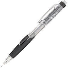 Pentel .7mm Twist-Erase Click Mechanical Pencil - #2 Lead - 0.7 mm Lead Diameter - Refillable - Smoke Lead - Black, Transparent Barrel - 12 / Each
