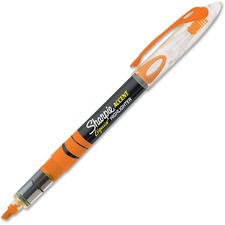 Sharpie Pen-style Liquid Ink Highlighters - Micro Marker Point - Chisel Marker Point Style - Fluorescent Orange Pigment-based Ink - 1 Each