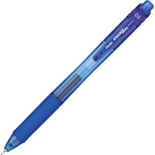 Pentel EnerGel-X Retractable Gel Pens - Fine Pen Point - 0.5 mm Pen Point Size - Needle Pen Point Style - Refillable - Retractable - Blue Gel-based Ink - Blue Barrel - 1 Dozen