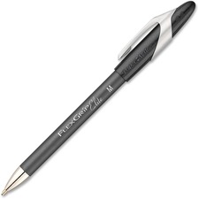 Paper Mate FlexGrip Elite Ballpoint Pens - Medium Pen Point - Refillable - Black Alcohol Based Ink - Black Rubber Barrel - 1 Dozen