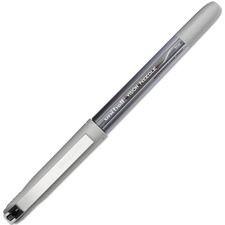 uniball™ Vision Needle Rollerball Pens - Fine Pen Point - 0.7 mm Pen Point Size - Black - Silver Barrel - 1 Each