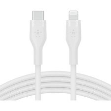 Belkin USB-C Cable with Lightning Connector - 3.3 ft (1 m) Lightning/USB-C Data Transfer Cable for iPhone, iPad, iPod, iPad Pro, iPad Air, iPad mini - First End: 1 x USB Type C - Male - Second End: 1 x Lightning - Male - MFI - White