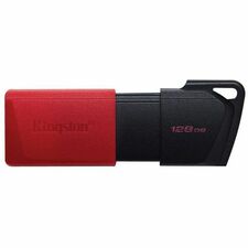 Kingston DataTraveler Exodia M 128GB USB 3.2 (Gen 1) Flash Drive - 128 GB - USB 3.2 (Gen 1) - Black, Red - 5 Year Warranty