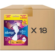 Always Radiant Sanitary Napkin - 18/Pack - 18 / Box