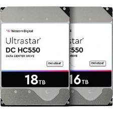 WD-IMSourcing Ultrastar DC HC550 WUH721818ALE6LZ 18 TB Hard Drive - 3.5" Internal - SATA (SATA/600) - Conventional Magnetic Recording (CMR) Method