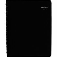 AT-A-GLANCEÂ® DayMinder Daily 4-Person Group Appointment Book, 8" x 11", Black, January To December 2022, G56000 - Large Size - Personal/Home Office - Julian Dates - Daily - 12 Month - January 2022 - December 2022 - 7:00 AM to 7:45 PM - Monday - Friday, 7:00 AM to 5:45 PM - Saturday, Quarter-hourly - 1 Day Single Page Layout - 8" x 11" White Sheet - Twin Wire - Black - Black - Date Indicator, Notes Section, Bleed Resistant, Durable Cover, Flexible, Snag Proof, Write-on, Appoint